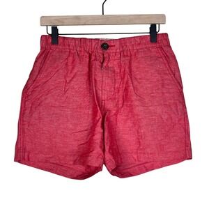 Chubbies Originals Mens Red 5.5 Inch Inseam Shorts Elastic Waist Cotton Blend